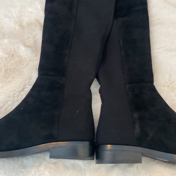 Stuart Weitzman Keelan Black Suede Over the Knee-High Boots 7.5 - Picture 8 of 10